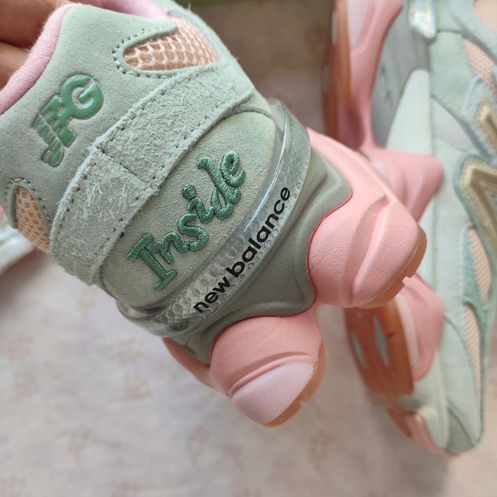 New Balance Pastel Mint & Pink Chunky Sneakers - Picture 5 of 7